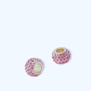 Brighton Charm: Pink Ice Diva crystal bead for charm bracelets & necklaces